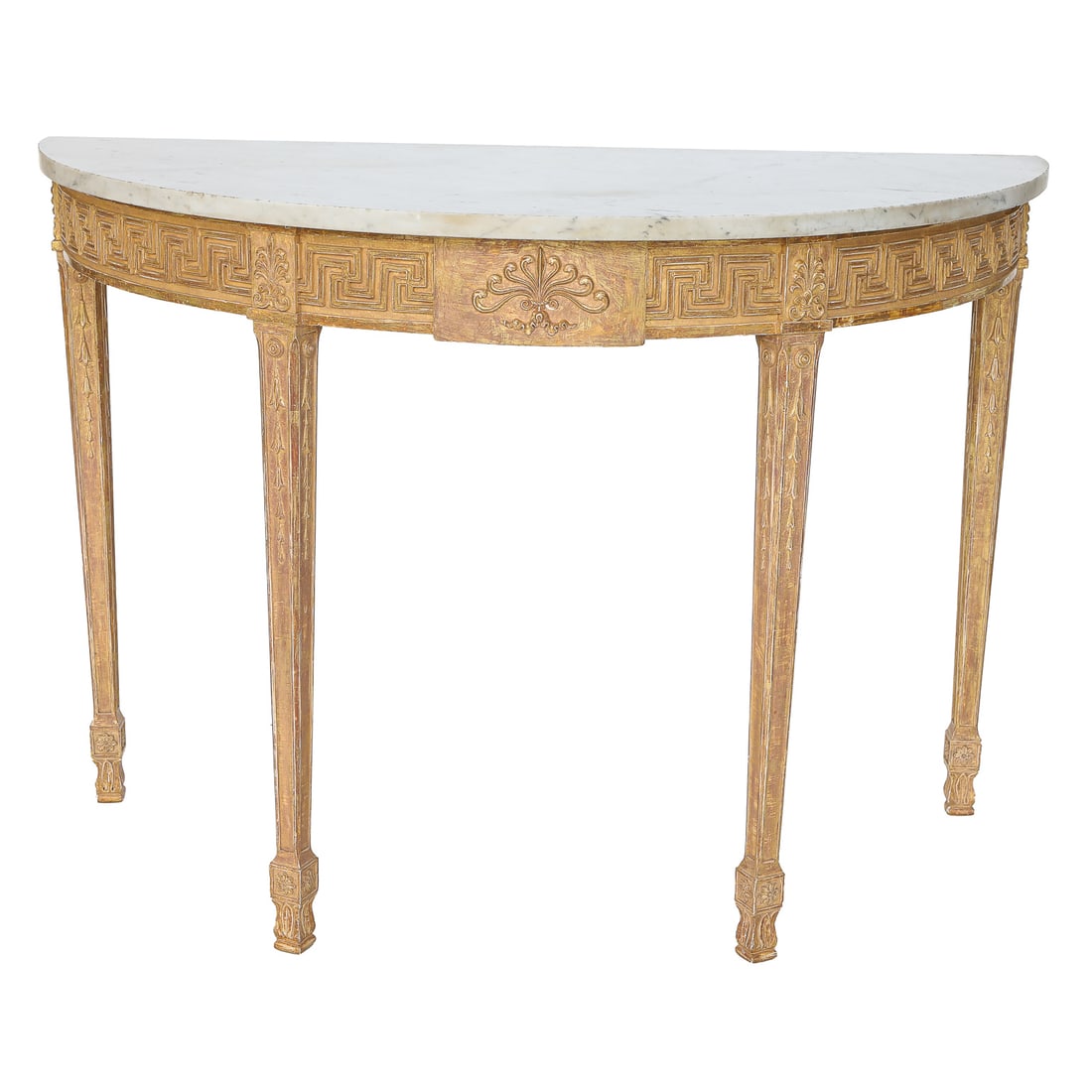 19th C. George III Style Gilt Wood Demi Lune Console Table (1 of 12)
