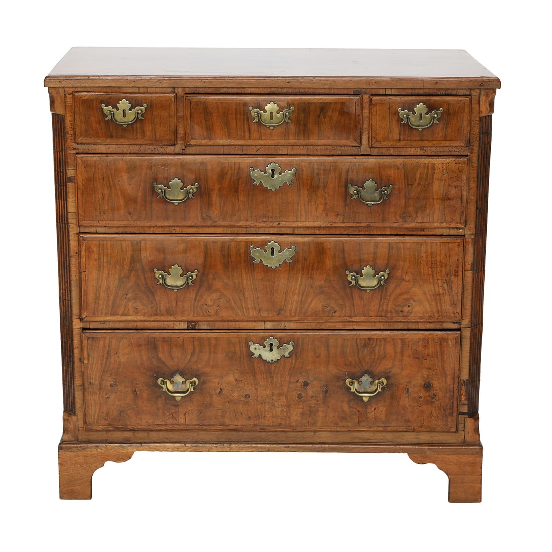 Late 18th Century English Georgian Style Walnut and Burl Walnut Chest of Drawers (1 of 10)
