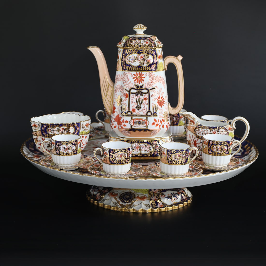Late 19th C.Copeland Spode English Porcelain Demitasse Set, Custom Made for Gilman Collamore (1 of 14)