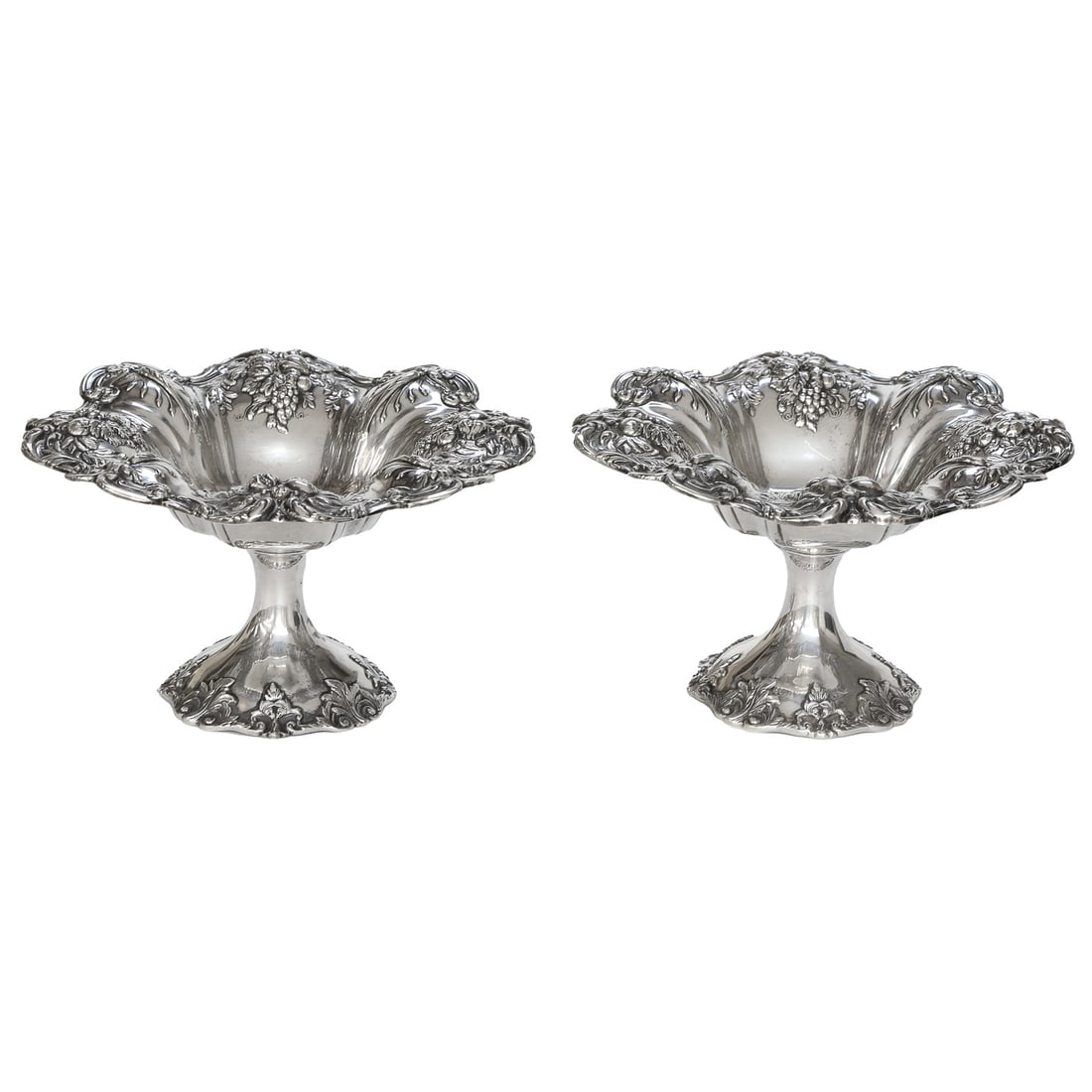 Reed & Barton Francis I Sterling Silver Compotes, Pair (1 of 6)