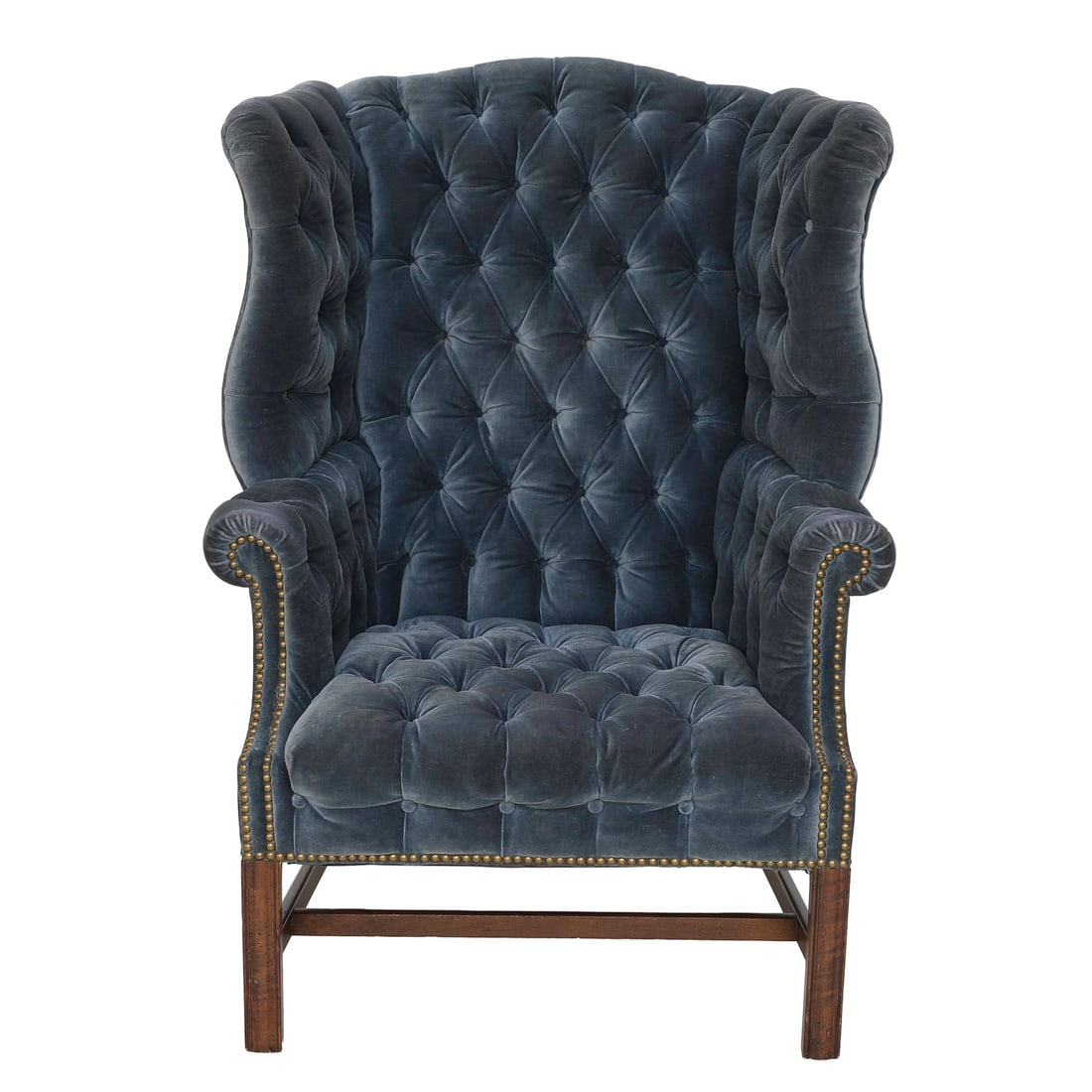 Vintage Chippendale Style Mahogany Wing Back Arm Chair (1 of 5)