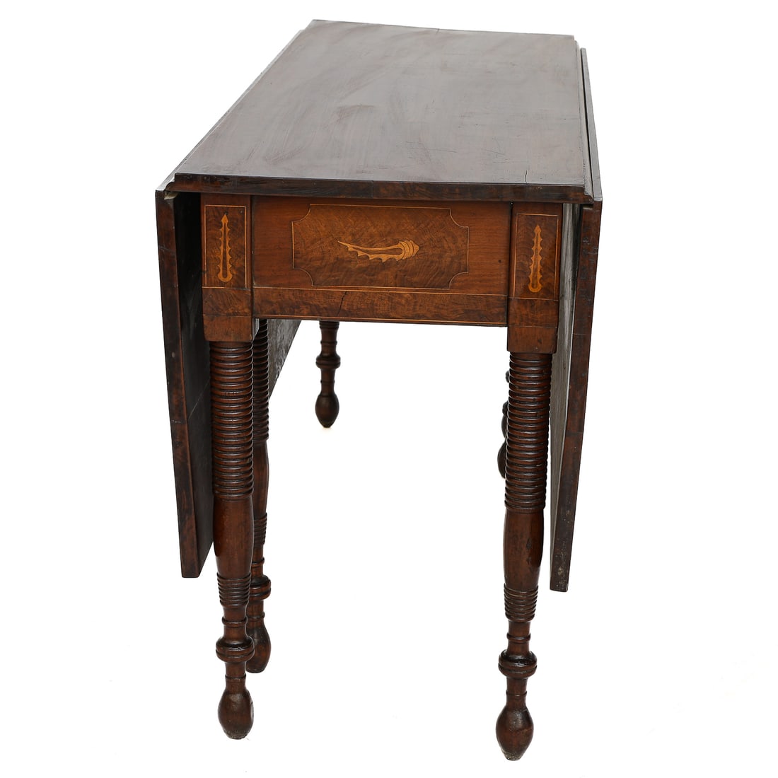 19th C. English Walnut Drop Leaf Occasional Table (1 of 8)