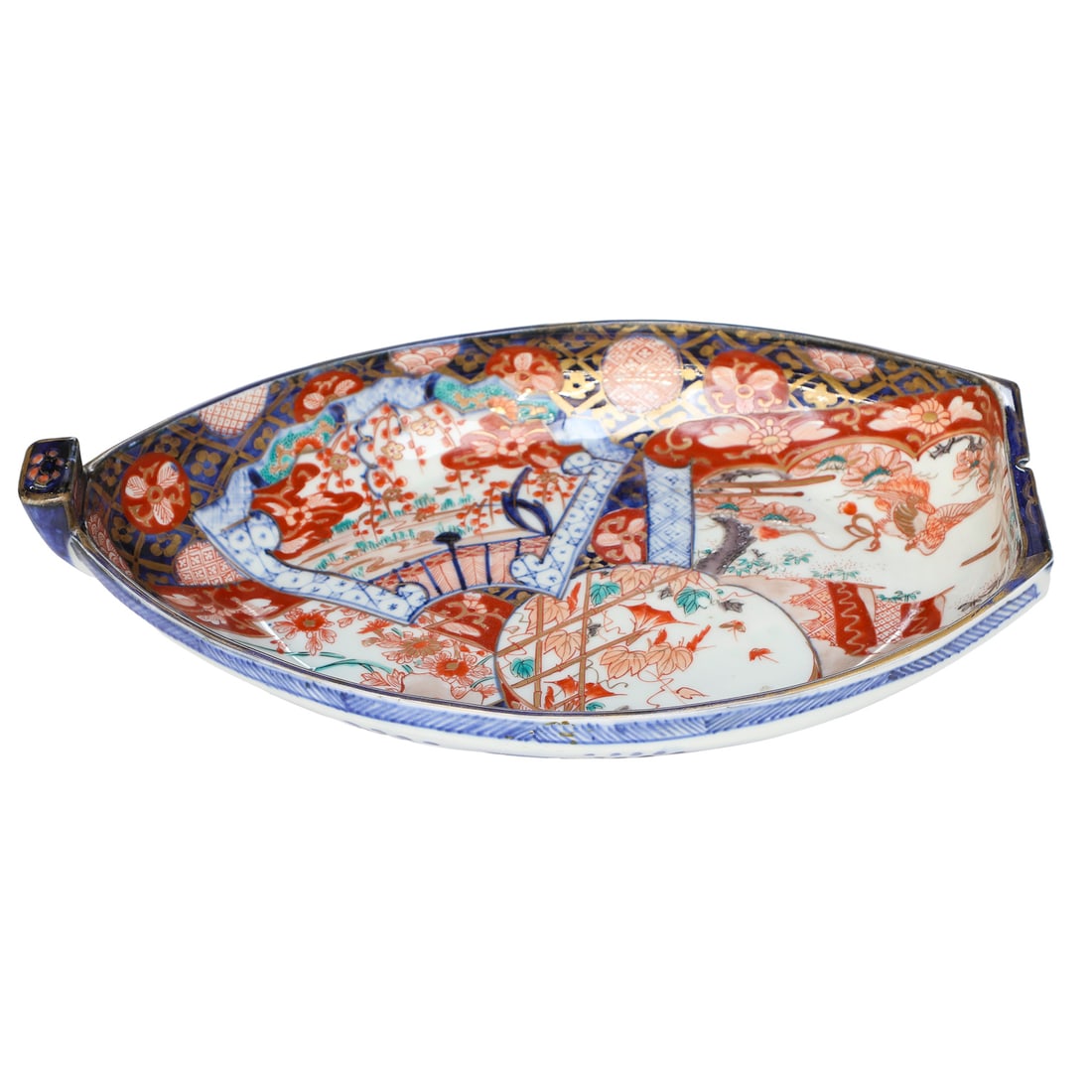 19th C. Japanese Imari Porcelain Boat Shaped Dish (1 of 6)