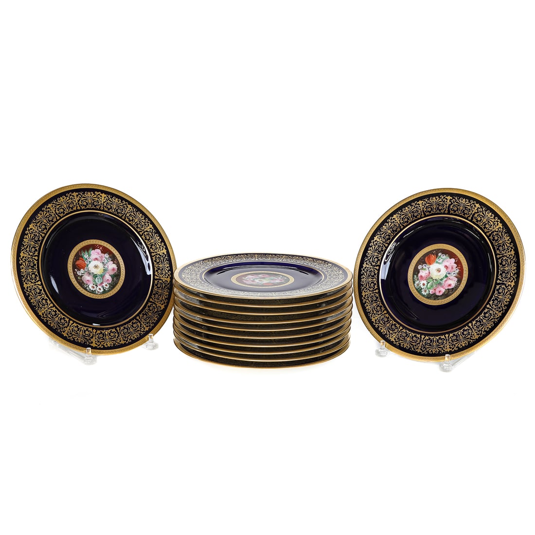 Heinrich & Co., Selb Bavaria Dinner Plates, Made for Hollands, Chicago, Twelve Total (1 of 5)