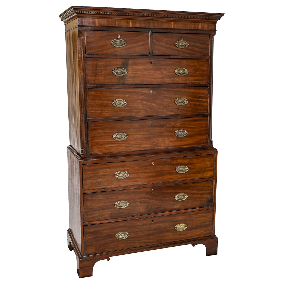 19th C. George III Style English Mahogany Chest on Chest (1 of 7)