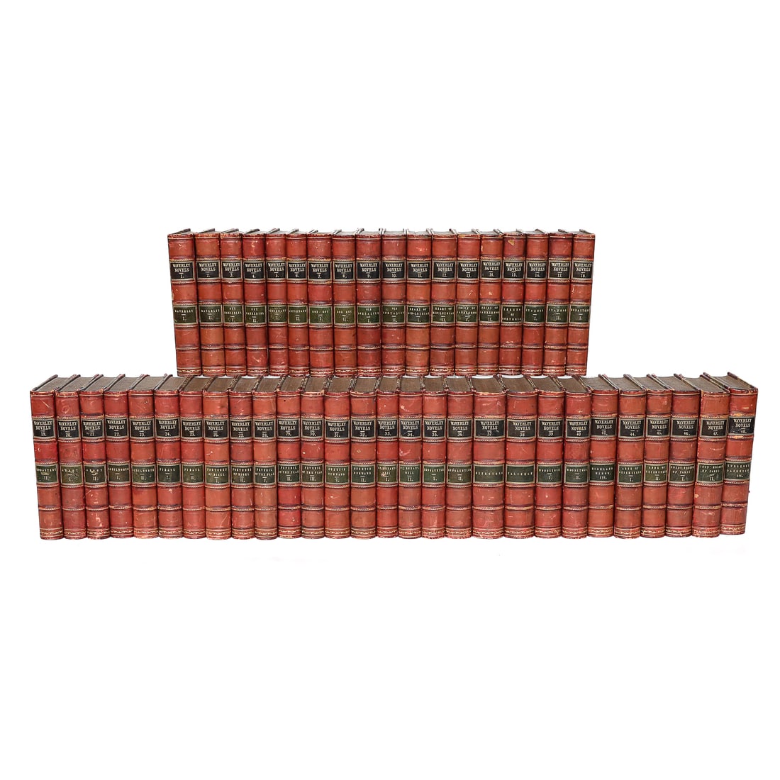 Collection of Waverly Novels Leather Bound Books, Forty-Eight Total Volumes (1 of 11)