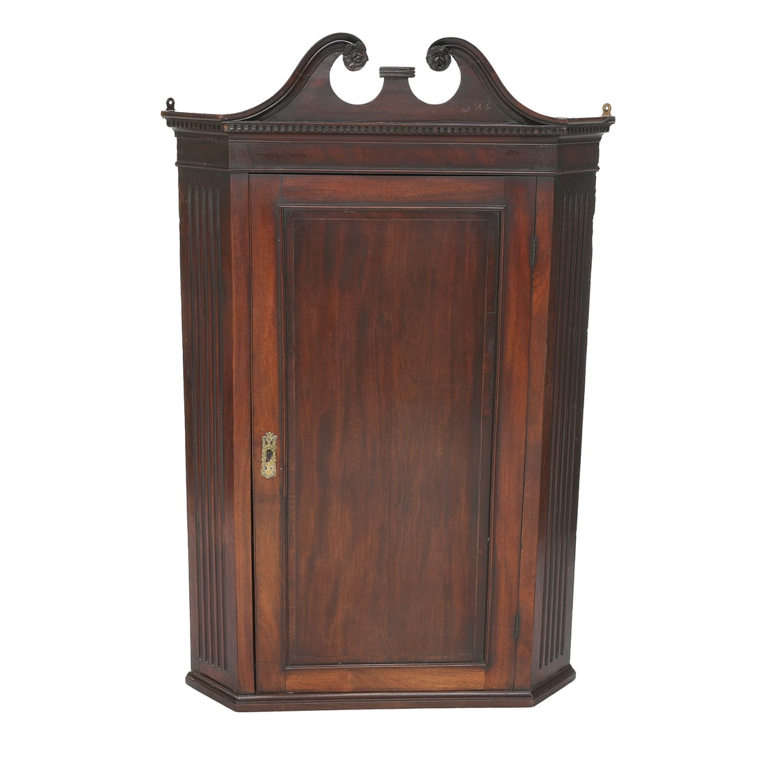 19th C. English Mahogany Hanging Corner Cabinet (1 of 5)