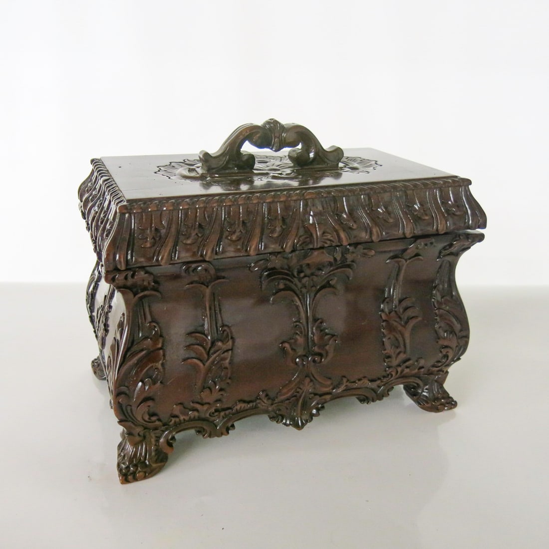Chippendale Style Carved Mahogany Decorative Box (1 of 7)