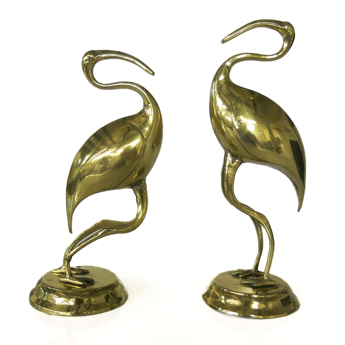 Brass Decorative Cranes, Pair (1 of 5)