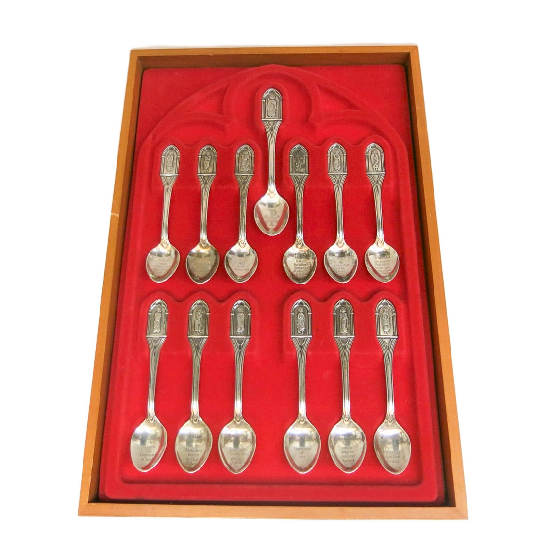 Vintage Collection of Sterling Silver Religious Spoons, Thirteen Total (1 of 9)