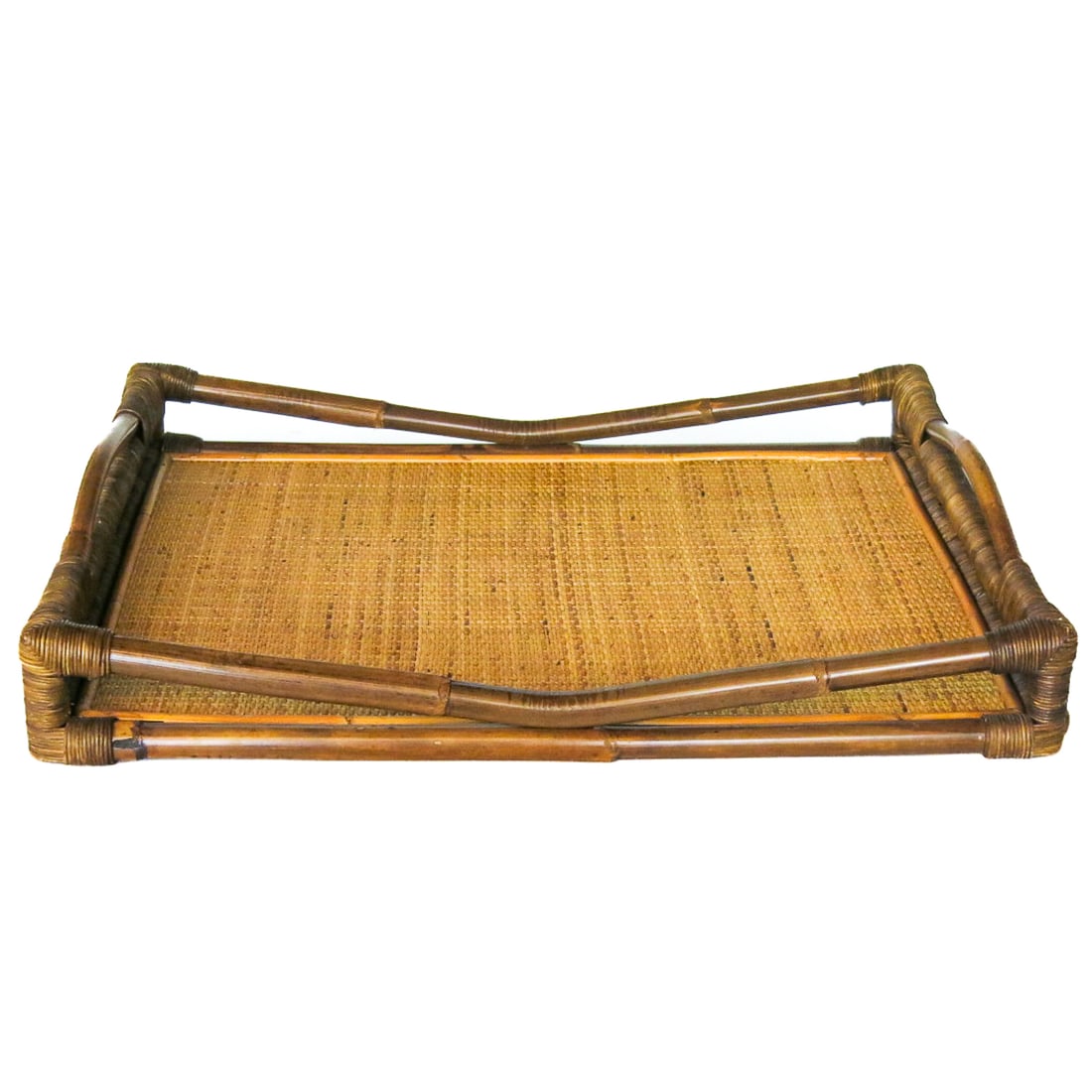 National Geographic Home Collection Rectangular Rattan Serving Tray: National Geographic Home Collection Rectangular Rattan Serving Tray. 29.5" Wide, 22.25" Deep, 5.25" High