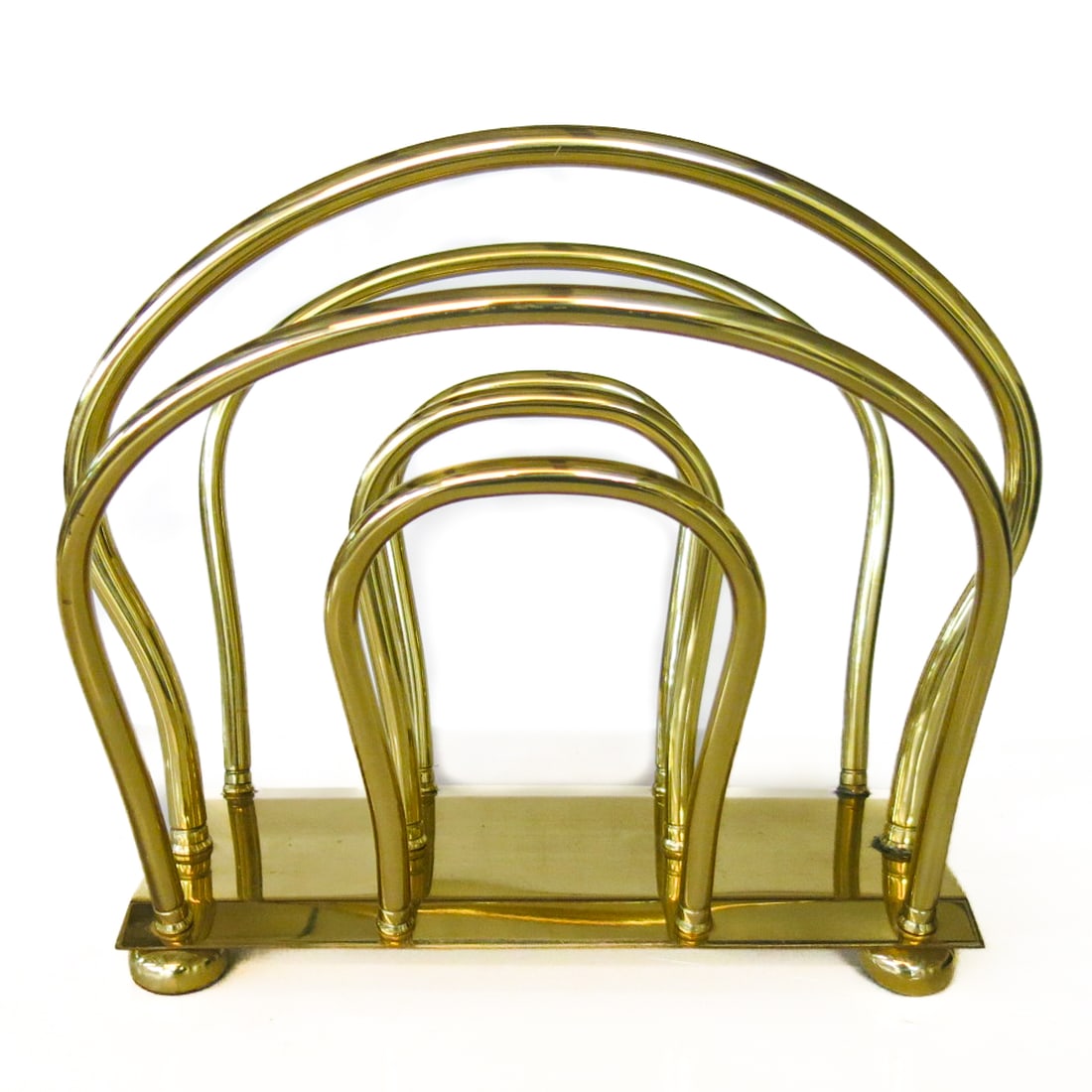 Vintage English Brass Magazine Rack (1 of 5)