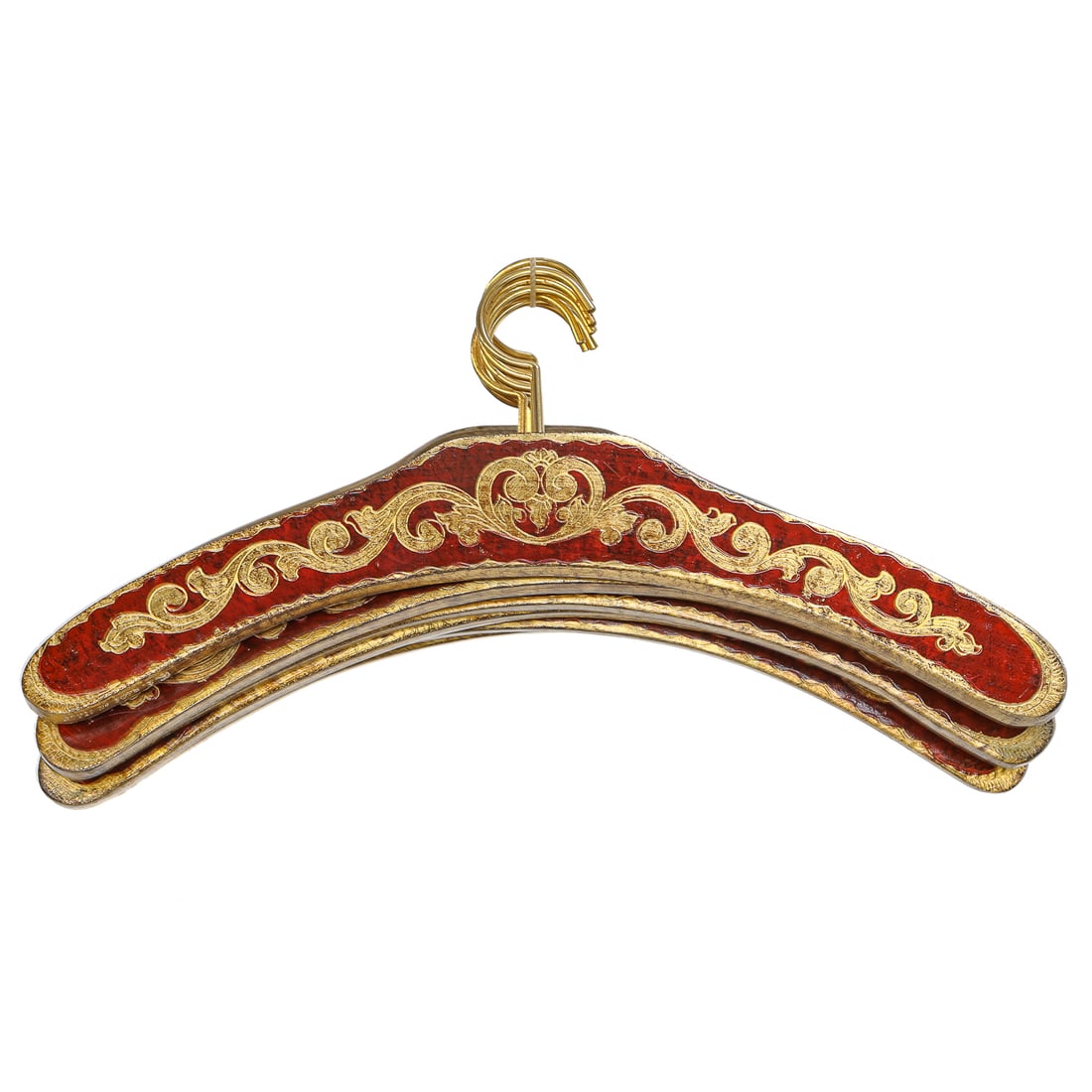 Vintage Italian Florentine Gilt Wood Clothes Hangers, Twelve Total (1 of 6)