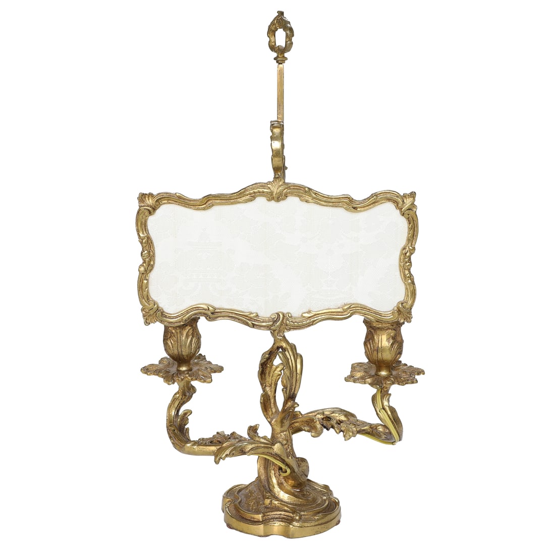 Vintage Louis XV Style Gilt Bronze Two Light Table Lamp (1 of 6)