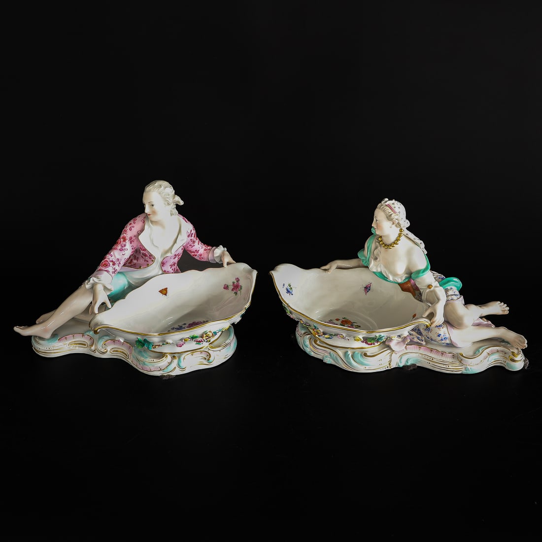 19th C. Meissen Sweet Meat Dishes, Pair (1 of 8)