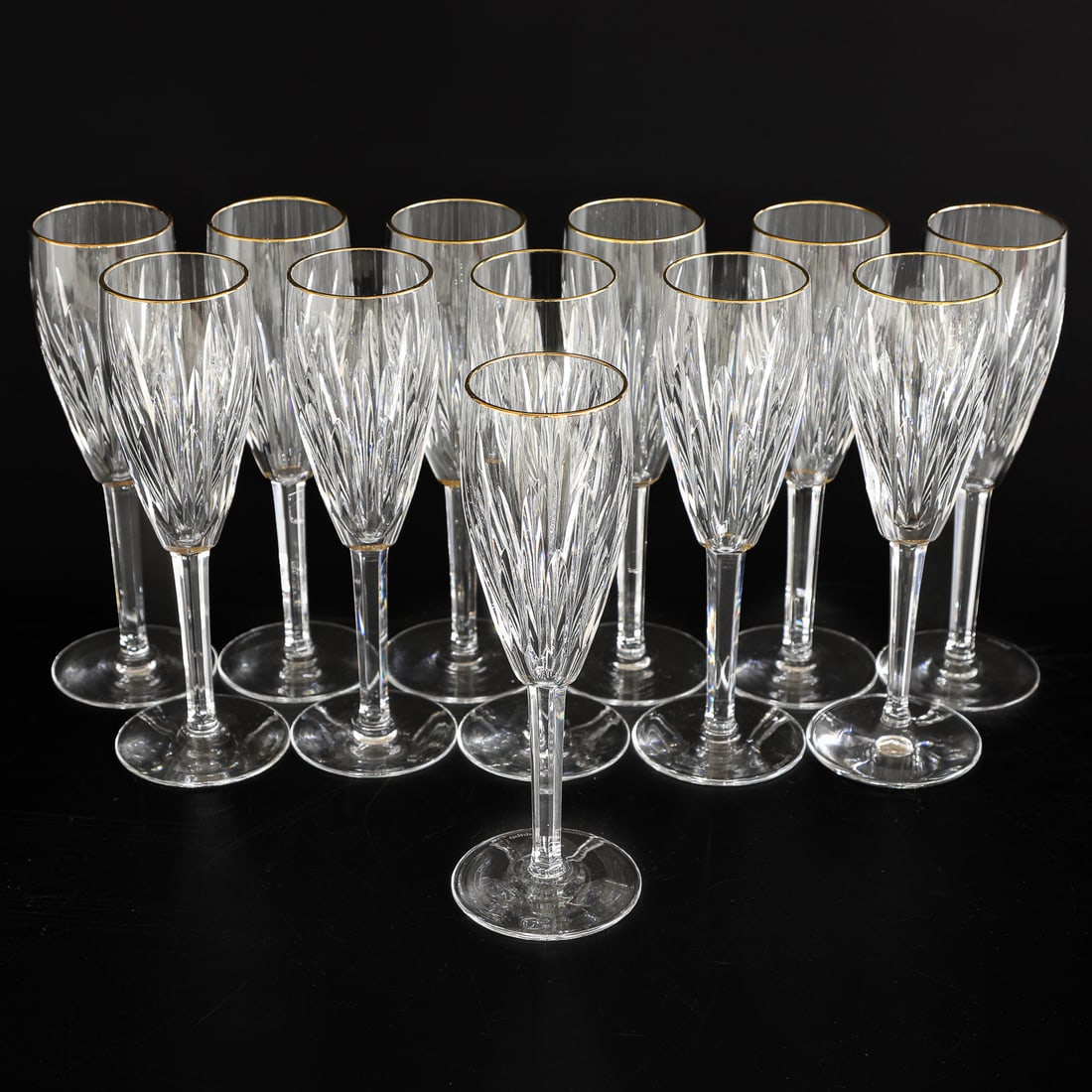 Set of Waterford Crystal Champagne Flutes, Twelve Total (1 of 5)