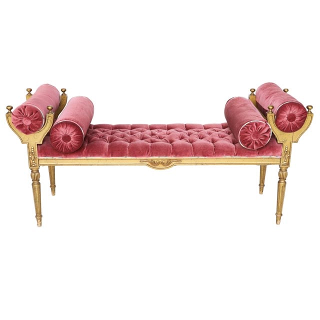Louis XVI Style Upholstered Bench (1 of 6)