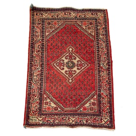 3'6" X 5' Signed Persian Mahal Oriental Rug