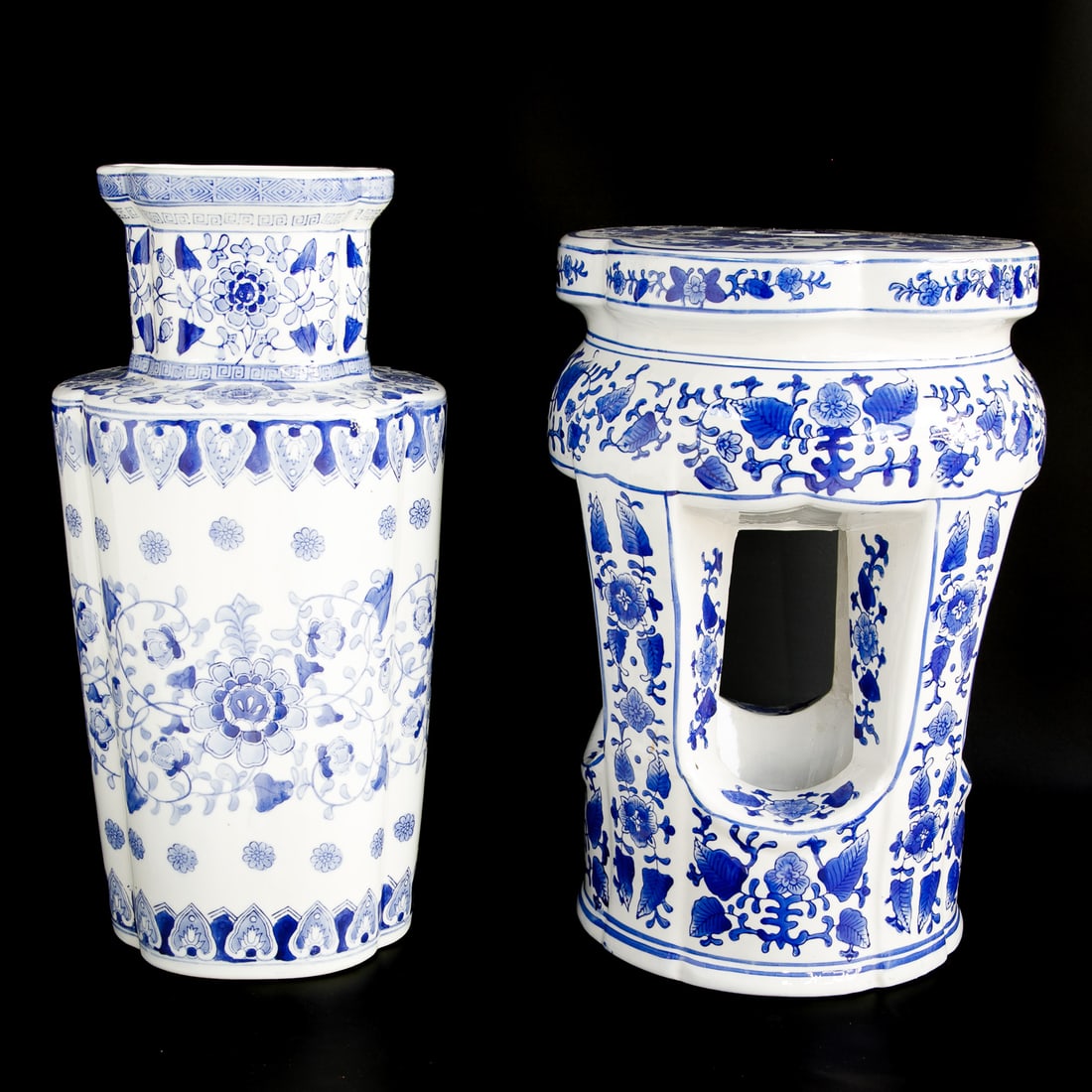 Collection of Blue and White Porcelain, Five Pieces Total (1 of 11)