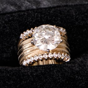 14K Yellow Gold Diamond Ring