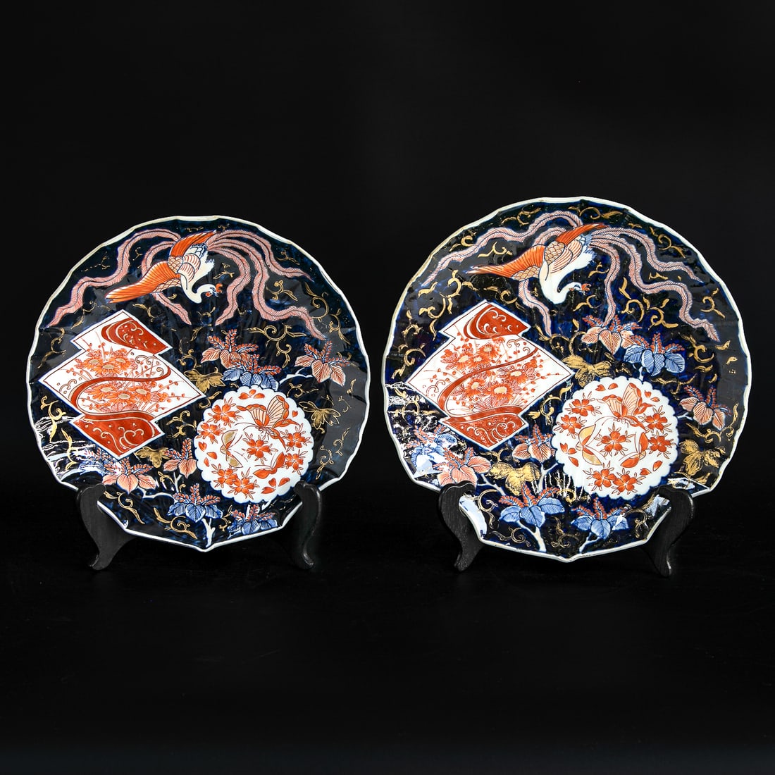 19th C. Japanese Imari Shell Formed Chargers, Companion Pair (1 of 7)
