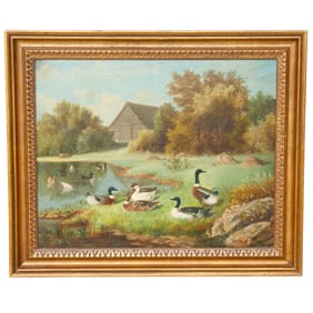 Vintage Landscape Scene, Oil on Artist Board