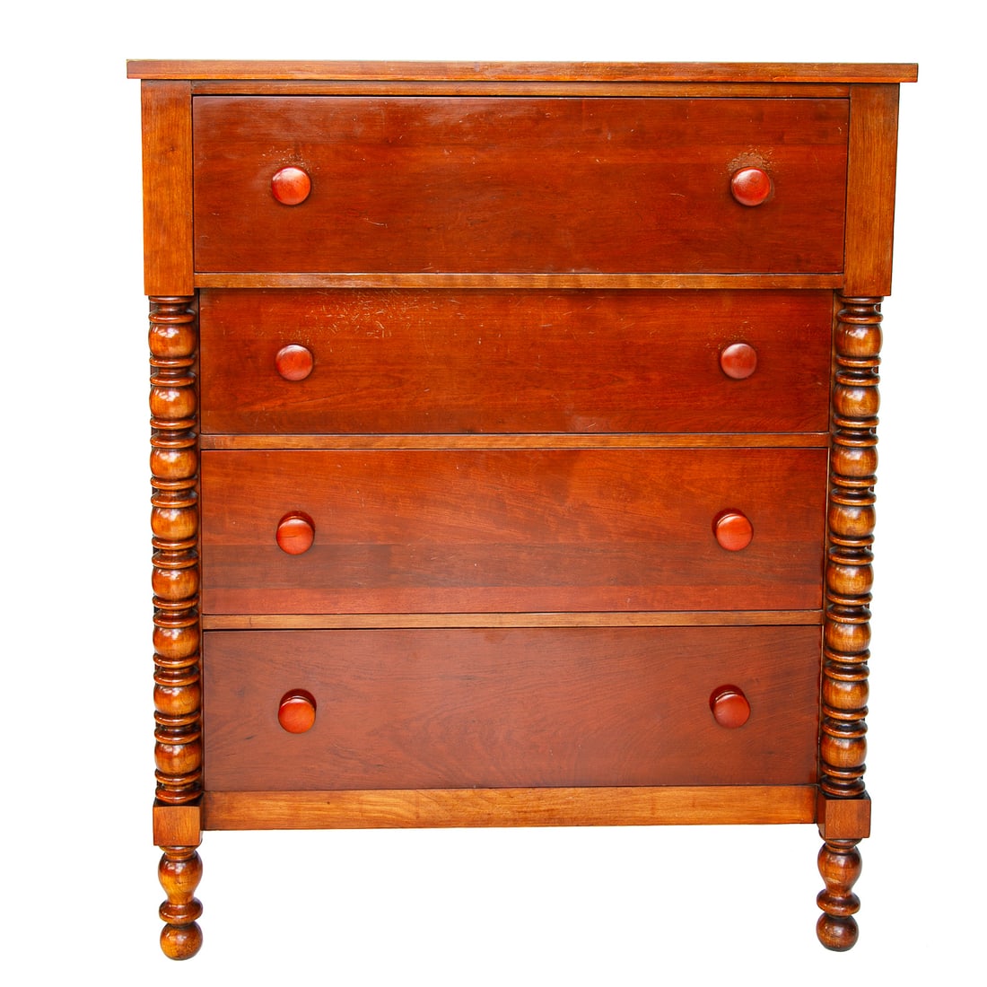 Davis Cabinet Company, Nashville, Tennessee, Collector's Cherry Empire Style Chest of Drawers (1 of 9)