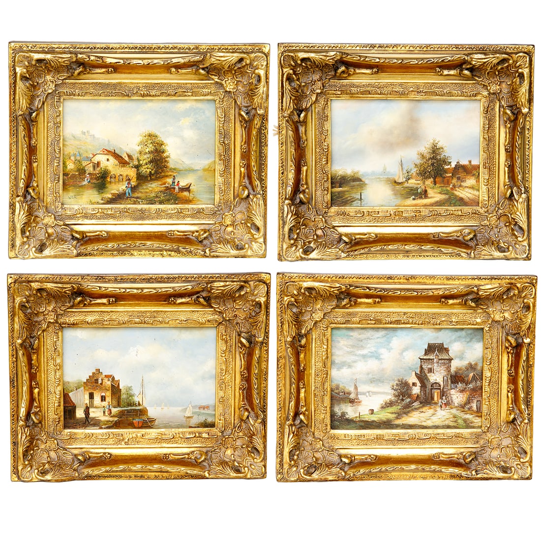 Landscape Scenes, Oil on Artist Board, Four Total (1 of 17)