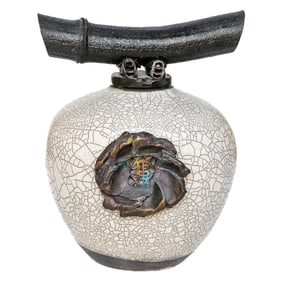 Vintage Matthew Lovein, Hawaiian, Crackle Finish Wish Keeper