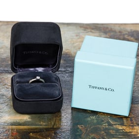 Tiffany & Company Platinum Diamond Engagement Ring, Size 6.5
