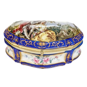 French Style Porcelain Shaped Jewelry/Trinket Box