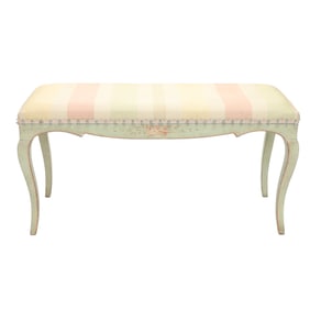 Vintage Patina Furniture Italian Made Painted Bench