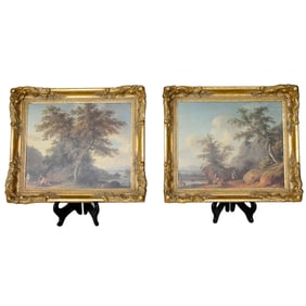 Reofect Landscape Scene, Oil on Artist Board, Pair