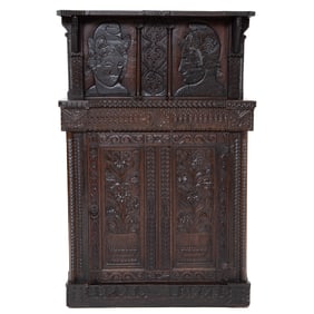 19th C. Spanish Style Walnut Cabinet