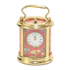 Vintage Halcyon Days Enamels Miniature Carriage Clock