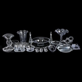 Vintage Imperial Glass Company, Candlewick Pattern Crystal, Twenty-Eight Total Pieces
