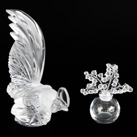Lalique France Crystal, Two Pieces