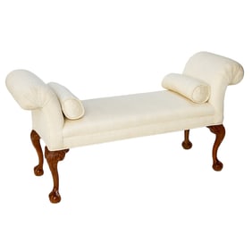 Fairfield Chippendale Style Roll Arm Bench