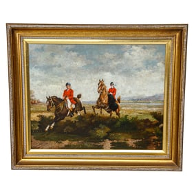 M. Roger Hunt Scene, Oil on Canvas