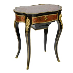 19th C. Louis XV Style French Boulle Sewing/Dressing Table