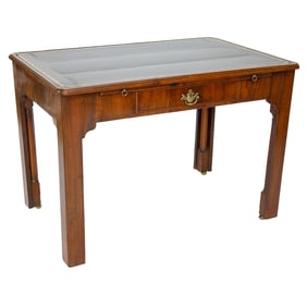Late 18/Early 19th C. George II English Mahogany Chippendale Style Writing Table