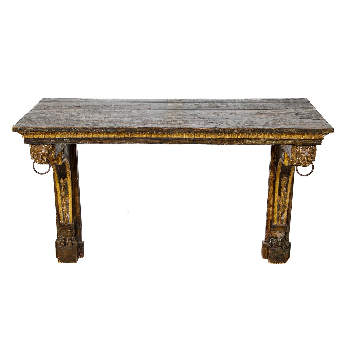 19th C. Carved Italian Painted Console Table (1 of 9)