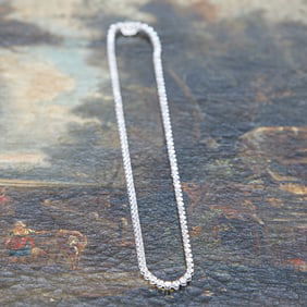 16 Inch 14K White Gold Diamond Necklace