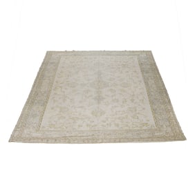 9'1" X 11'10" Vintage Oushak Rug