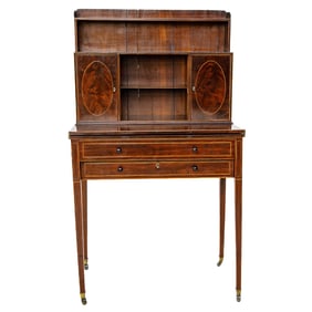 Late 18th/Early 19th C. George III Style English Mahogany Bonheur du Jour