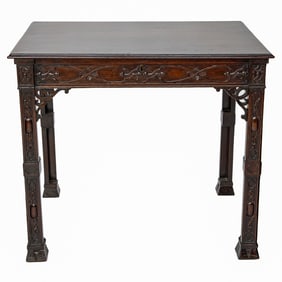 Late 18th/Early 19th C. Chippendale Style English Mahogany Writing Table