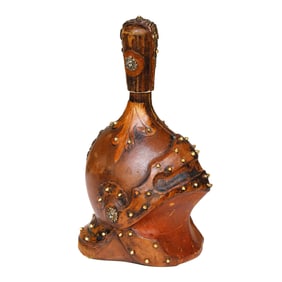 Vintage Italian Brevettato Leather Encased Knight's Helmet Decanter