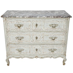Louis XV Style French Painted Commode