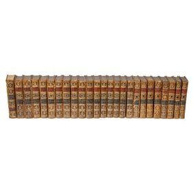 Collection of Bells' British Theater Leather Bound Books, Twenty-Five Total