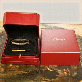 Cartier Love Bracelet, 18K Yellow Gold, Size 18